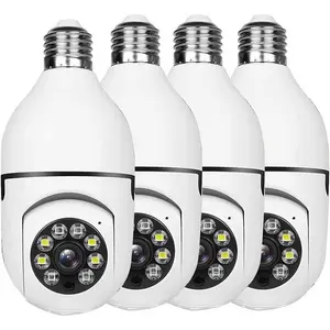4 Pack Light Bulb Security Camera Outdoor,2.4G Wifi Light Socket Security Camera,Security Camera Light Bulb Outdoor