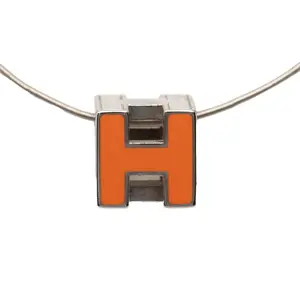 Pre-owned HERMÈS Iron Small Leather Goods Hermes Cages d H Necklace