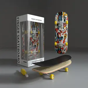 Finger Skateboard 1 Box Mini Design With Bearing Wheels For Beginners Ideal For Leisure Outdoor Recreation Compact And Easy To Use finger boarders
