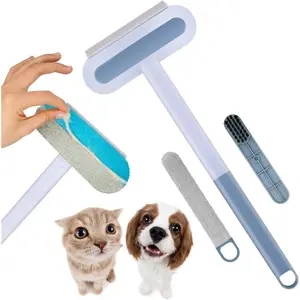 Pet Hair Removal Tool, Reusable, Washable Lint Cleaner for Dog and Cat Hair, Gentle on Furniture, Effective on Carpets, Clothing, Bedding,Pet Hair Remover for Furniture, Cat/Dog Hair Remover with Extra long Handle,Easy to use