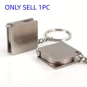 Stainless Steel Retractable Tape Measure Keychain, Compact Durable Daily Measurement Tool, Essential Handy Measuring Device