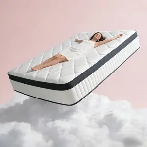 【Mother's Day Gift】10/12Inch Twin, Full, Queen, King Mattress Memory Foam And Spring, Hybrid MattressMedium Firmness, Lumbar Support, For Home Rooms Hotels, Boxed Halloween ChristmasGift Furniture Ergonomic queen size mattress Interior Modern