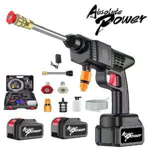 Cordless Pressure Washer 500PSI Portable 6-in-1 Nozzle High Pressure Washer Gun with Wireless Water Spray, Car Wash Hose, Charger & Accessories