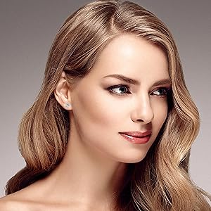 Princess Cut Solitaire Necklace, 4 Prong Sterling Silver w/Pure Brilliance Zirconia, 6.0mm, 7.0mm & 8.0mm