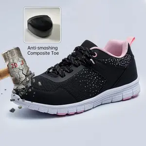 SPIEZ women's puncture-proof safety sneakers:Lightweight ,Breathable,composite toe, ideal for long-standing workers & daily wear. Athletic Shoes