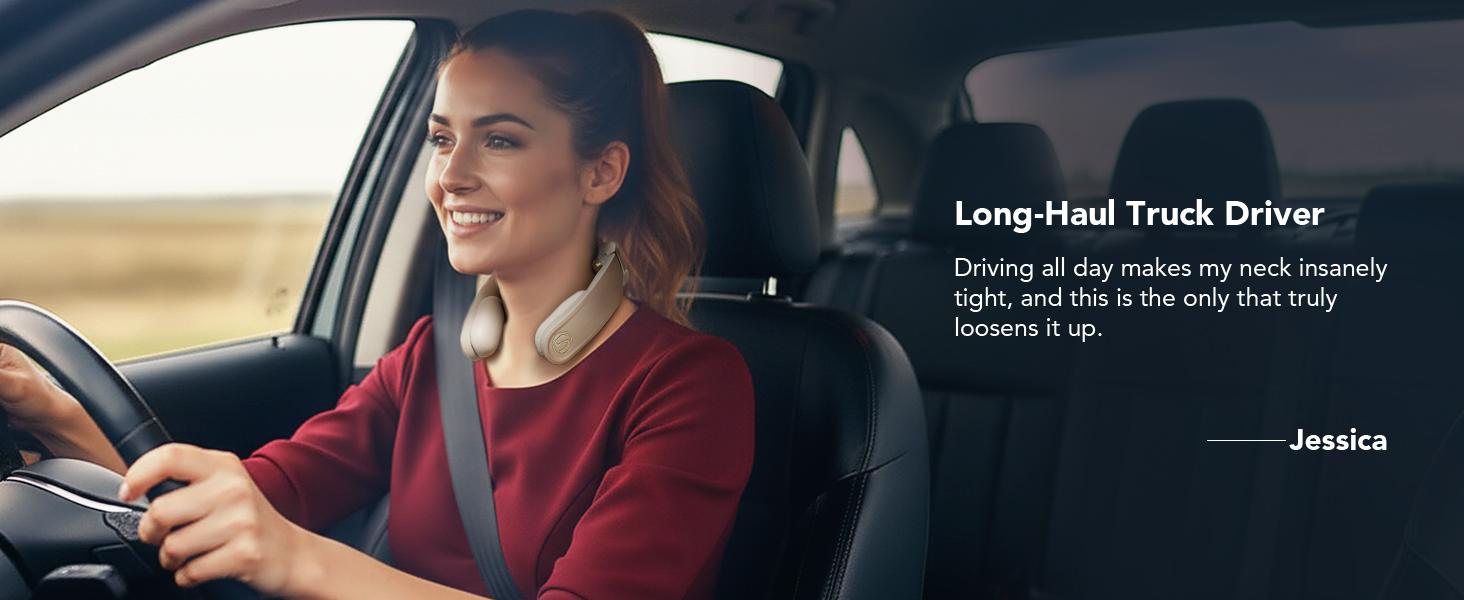 SKG Foldable Neck Massager for Pain Relief Deep Tissue Vibration Cordless Travel Massager,Portable 3D Neck Massager for Office Home Car Travel Gold Titanium Neck Massager 3.0 Valentine Gifts