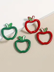 5/20pcs  Apple-Shaped Key Rings for Holiday Celebrations, Bracelet Necklaces, Keychains, And Craft Jewelry Making