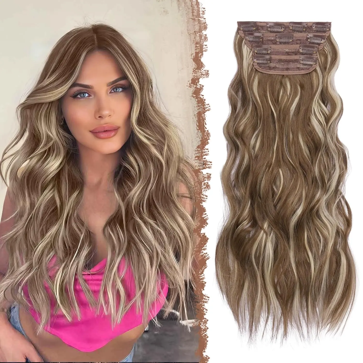 Brown Mixed Bleach Blonde