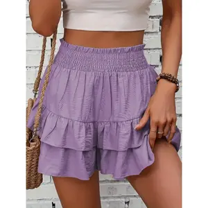 Women’s flat pleated paperbag-waist shorts, summer casual fashion shorts, Japanese women’s underwear GARMENTARY