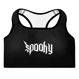 Spooky Padded Sports Bra All-Over Print