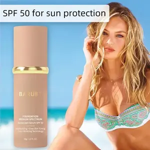 BARUBT 4 in 1 foundation Liquid - Hydrating Medium Full Coverage Concealer with SPF 50+, Foundation 4 in 1 Liquid Foundation, Inspired Longwearing & Waterproof Makeup 1.4 oz