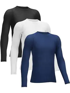 TELALEO 3 value pack Boys' Girls' Compression Shirts Youth Long Sleeve Undershirt Sports Moisture Wicking Baselayer