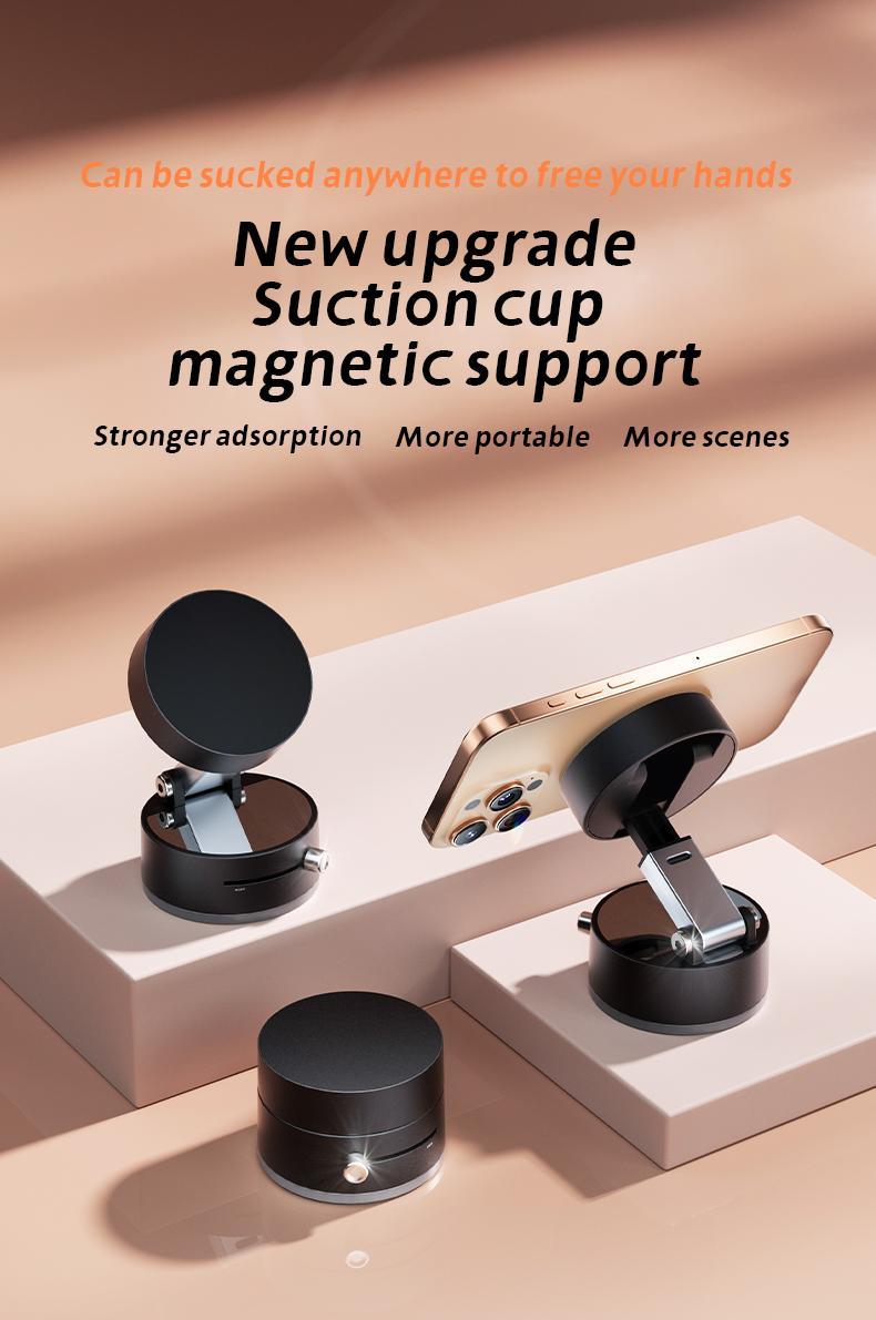 Multifunctional Strong Magnetic Vacuum Magnetic Mobile Phone Holder - Strong Magnet, Foldable, Portable, Multi-Scene Use