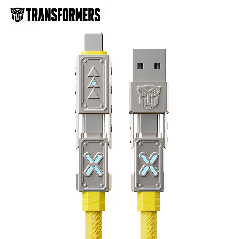 TRANSFOne A12 USB Cable, usb-c 4 in 12M  Extra Long Heavy-Duty Thickened USB Cable, 240W Super Fast Charging Cable with USB-A+C to USB-C+L Ports, Compatible with Gaming Laptops, Supports 4K HD Data Transfer for US Market