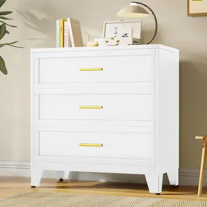 GEITIN Tall Chest of Drawers, Different Color  Metal Dresser for Bedroom, Closet Dressers and Chests of Drawers for Living Room, Hallway (3/4/5 Drawers) drawer
