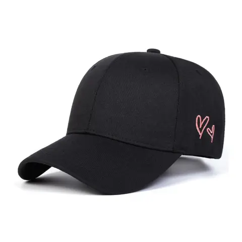 Unisex Heart Embroidered Baseball Cap, Adjustable Snapback Cap, Adjustable Outdoor Sun Protection Hat, Casual Woven Fabric for Spring & Fall Travel, Premium Quality Cap, Adjustable Stylish Hat, Travel Hats