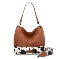 With Strap-Cow Print Brown