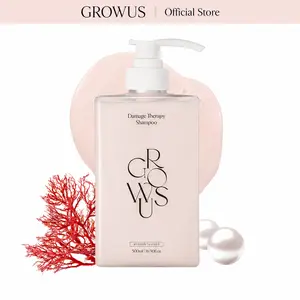 GROWUS Damage Therapy Shampoo 16.90 fl oz 500ml with Pearl Extract & Marine Collagen for Deep Hydration & Repair Sulfate-Free Haircare - Moisture