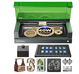 xTool S1 40W Laser Cutter and Laser Engraver for Tumblers, 23.93" x 15.16" Bed Size, 600mm/s Speed, Laser Engraving Machine, Laser Engraver for Wood and Metal, Acrylic, Big Project - Rotary Bundle