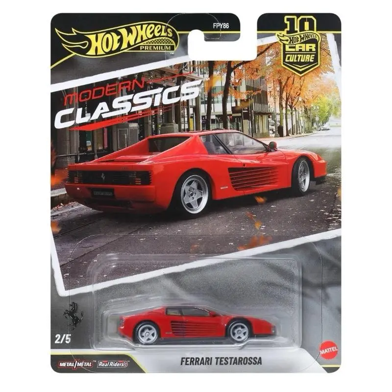 Hot Wheels Premium Car Culture Modern Classics Ferrari Testarossa 1:64 Scale Diecast Model Car Sports Car Model