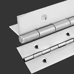 2 Piece 2" x 20" Stainless Steel Piano Hinge, 0.060" / 1/16" Thick Heavy Duty With Holes, Silver Continuous Hinges for Wood Furniture Mailbox Tool Storage Boxes Cabinets Door