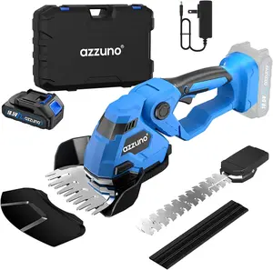 AZZUNO 21V Cordless Hedge Trimmer – Lightweight 2-in-1 Grass & Bush Trimmer for Easy Garden Cleanup, Battery & Charger included