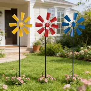 1 Piece Of Creative Metal Rotating Windmill Outdoor Decoration Iron Wind Spinner, Suitable for Rural-Style Garden And Courtyard Arrangements, Stylish Airplane-shaped Wind-powered Spinner, Must-have for Spring, Summer, And Autumn Courtyards