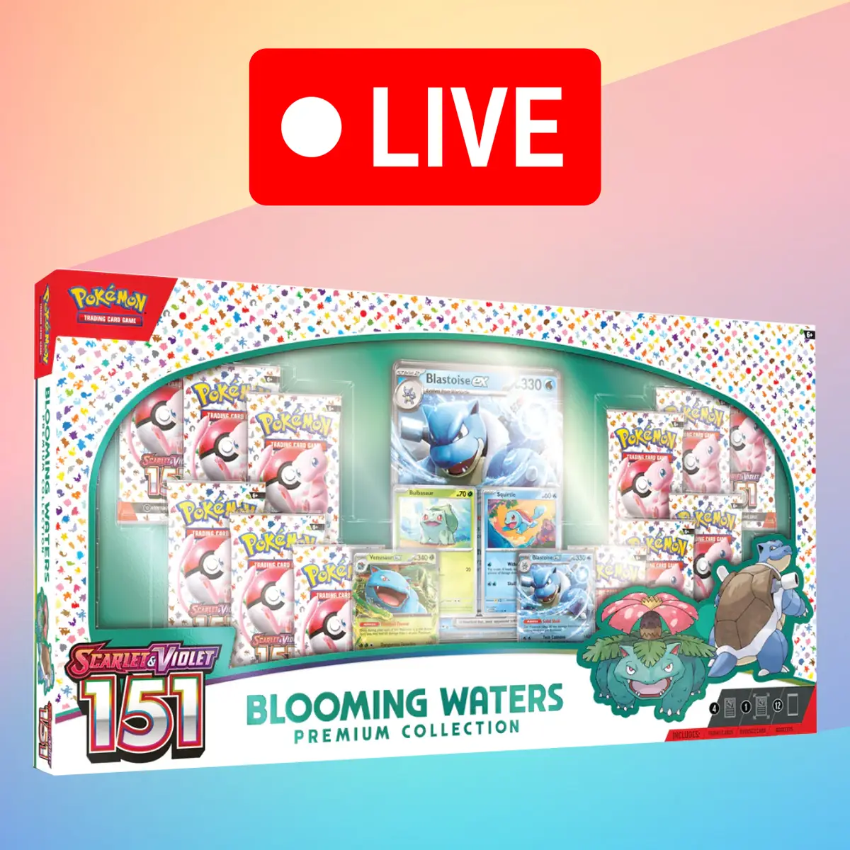 LIVE Blooming Waters Collection 151 Pokemon TCG