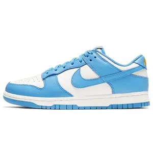 Nike Wmns Dunk Low 'Coast' Women's Round Toe Laces All Seasons Casual Sneaker Comfortable Streetwear White & Blue