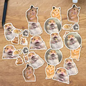 Stickers Pack 20 Pcs Hamster Laptop Bottle Car Meme Aesthetic Water Colorful Luggage Waterproof Vinyl Bike Bumper Skateboard Guitar