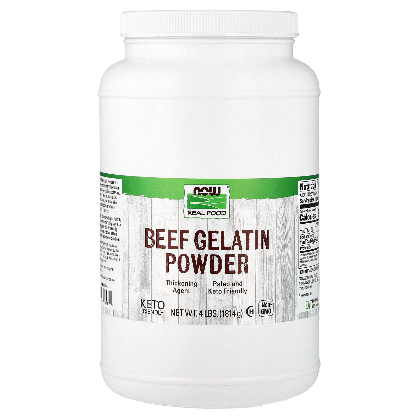NOW Foods Real Food, Beef Gelatin Powder, 4 lbs (1,814 g)