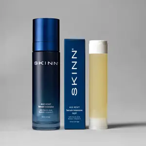 Skinn Cosmetics Age Reset Serum Intensive with Ferulic Acid Retinol & Microencapsulated Vitamin C for Anti-Aging Radiance + Refill
