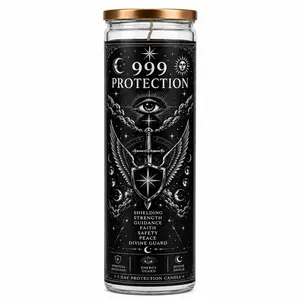 999 Protection 7 Day Intention Candle | Spiritual Protection Candle for Cleansing, Strength, Peace & Energy Shielding