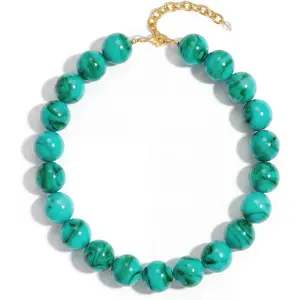 Chunky Beaded Necklace for Women Colorful Big Bead Choker Necklace Fashion Trendy Summer Boho Large Bead Statement Necklaces Beach Vocation Holiday Jewelry Gifts