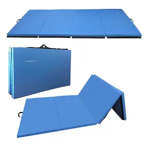 Balancefrom Fitness 120 by 48 Inch Folding All Purpose Gymnastic Mat, Blue BalanceFrom Fitness