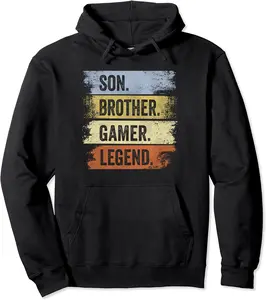 Son Brother Gamer Legend Gaming Gifts For Boys Funny Gamer Pullover Hoodie - Markbrasel Shop 50B0CVDBFFNQ