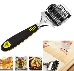 Stainless Steel Noodle Lattice Roller – 8 Inch Dough Cutter & Spaghetti Maker Tool for Pasta, Baking & Kitchen Cooking