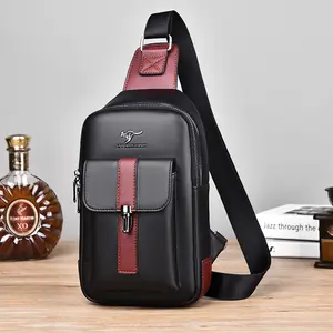 New men's chest bag, men's crossbody bag, men's casual bag, business travel shoulder bag, stylish sling bag, small backpack