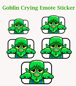 Goblin Crying Emote Sticker, Clash Royale Funny Meme Sticker, Trendy Sticker, Game Sticker, Gift For Children, Glash Royale Sticker