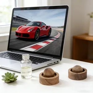 Elegant Walnut Aroma Diffuser Set, Wooden Essential Oil Diffuser, Home and Car Aromatherapy, Aromatic Functionality, Perfect Gift Choice, Made in China