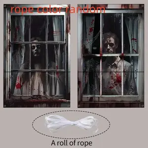 Halloween Window Decorations, Scary Skull Silhouettes, Indoor Outdoor Party Decor, No Power Needed, Spooky Home Decoration