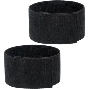Black Boot Straps, 2 PCS Elastic Polyester Ankle Straps for Cowboy Boots Adjustable Boots Bands Self-adhesive Trousers Blouses Elastic Strap Band with Hook and Loop for Hiking Fishing Hunting