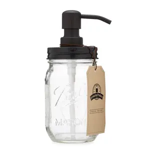 Mason Jar Soap Dispenser - With 16 oz Ball Mason Jar