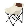 Outdoor Folding Chair - Collapsible Curved Camping Model with Steel Pipe Frame, 600D Oxford Cloth, 260lbs Load, 3.5lb Weight, 27.17in x15.75in x15.75in Size, Spinal Support, Abdominal Pressure Reduction, Works Indoors, Gardens, Campsites, Camping Folding