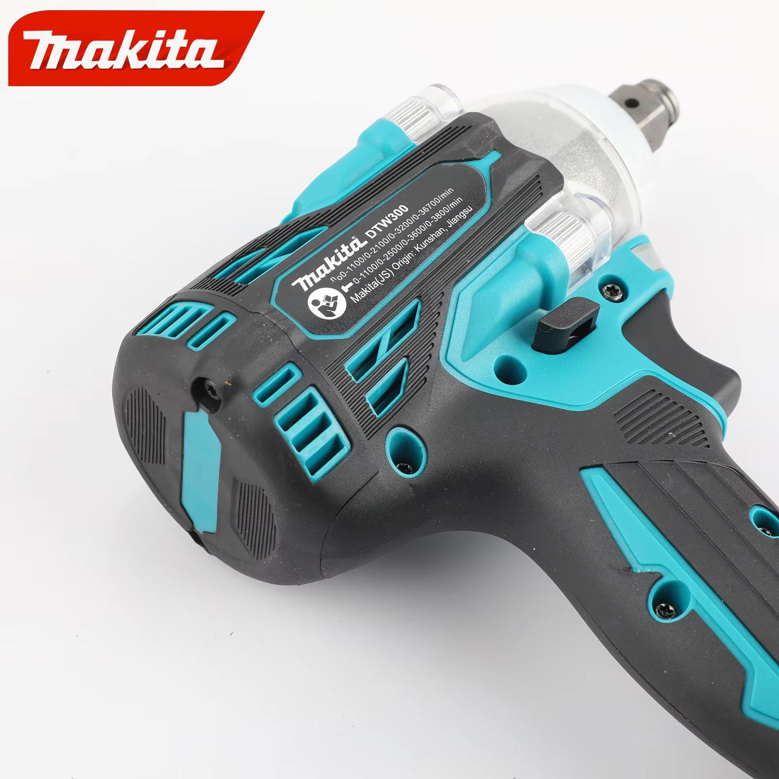 Makita DTW300 18V Tool Set Brushless Power Large Cordless Wrench 330Nm Torque Wind Cannon Remove Tire Lithium Auto Repair