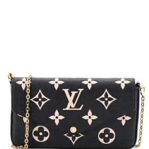 Pre-owned Louis Vuitton material Messenger Bags Felicie Pochette Bicolor Monogram Empreinte Giant by Rebag