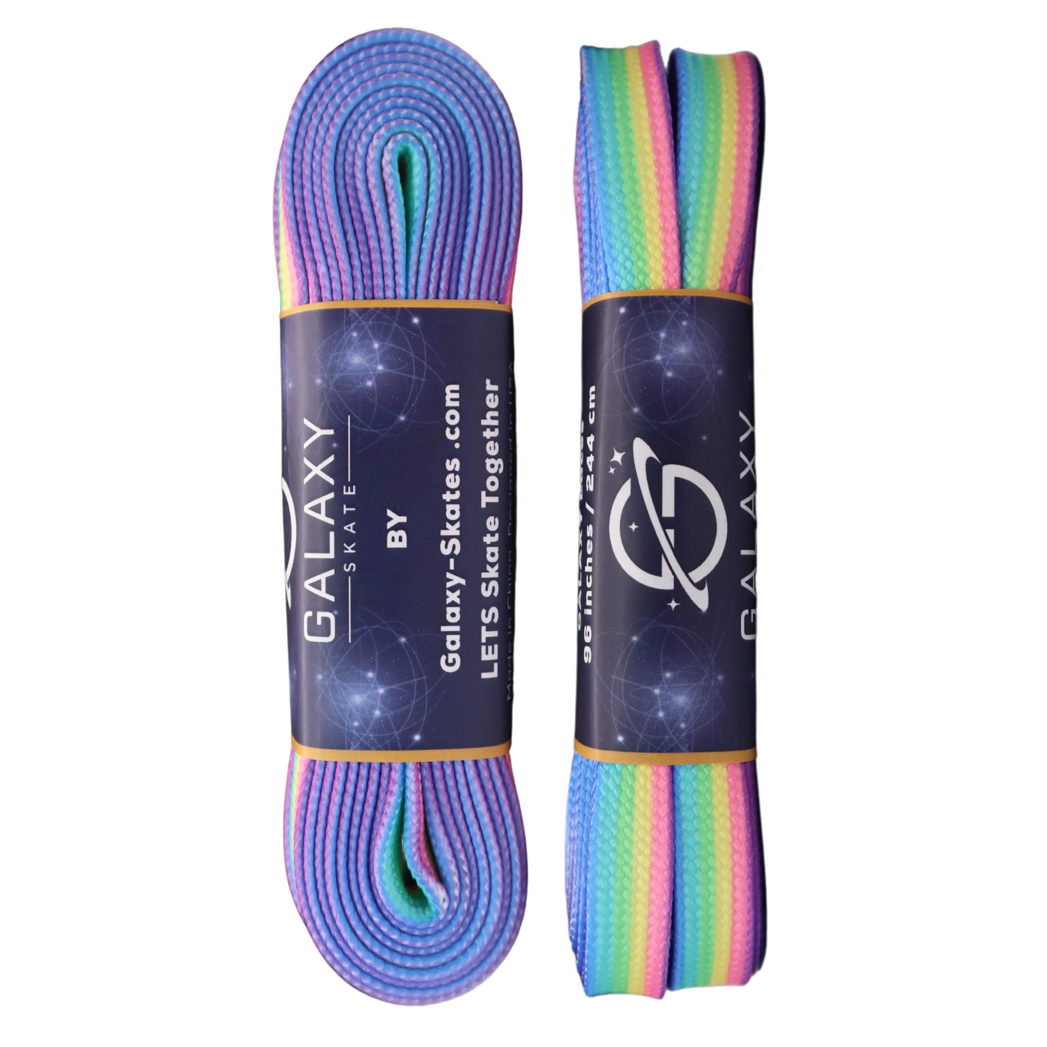 Galaxy Skates Laces - Neon Rainbow