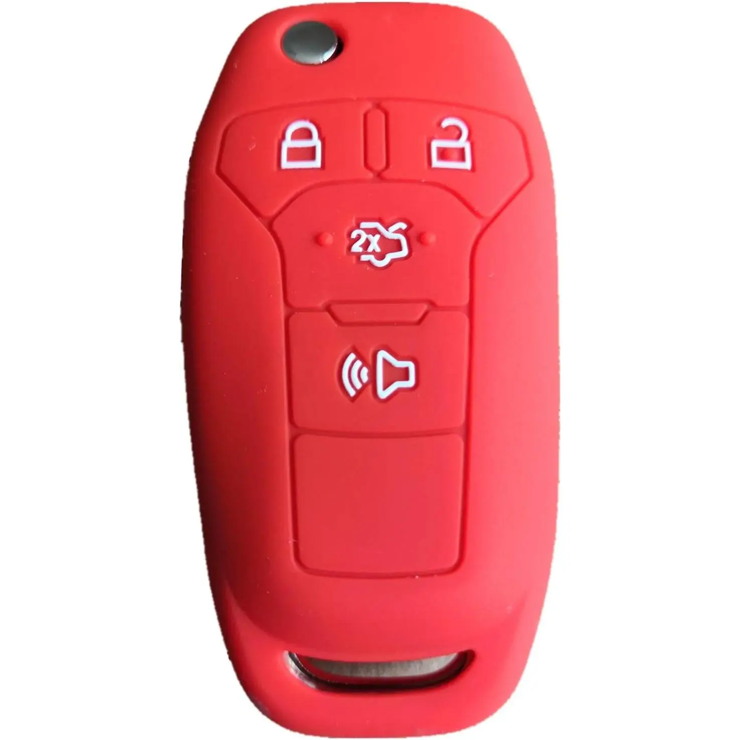 Durable Anti-Slip Car Key Accessory - Ford Fusion Keyless Remote Key Shell Replacement Case for 2013-2016 Models, Part Number N5FA08TAA 164R7986 (Red)