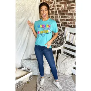 Tees2urdoor Women's Soft Crew Neck Short Sleeve T-Shirt - Printed Last Day Teacher Top, Casual Cute Fit, Comfortable Fabric, School Streetwear