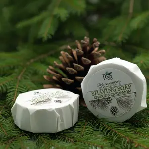 Spruce & Cardamom Shave Soap by Rainwater Botanicals